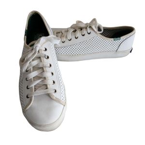 Keds White Leather Sneakers Size 8.5